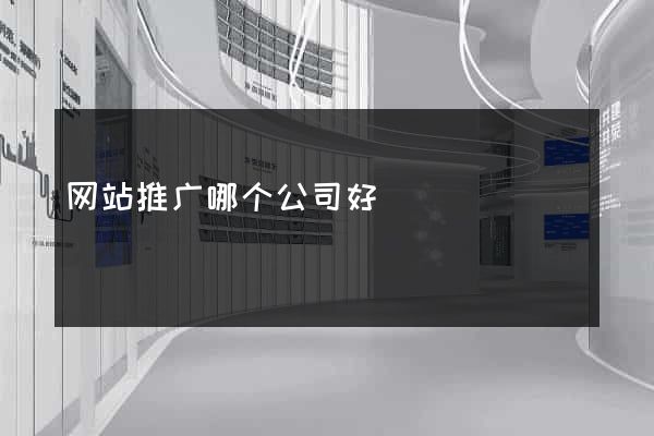 网站推广哪个公司好