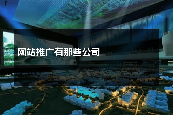网站推广有那些公司