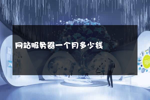网站服务器一个月多少钱
