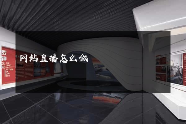 网站直播怎么做