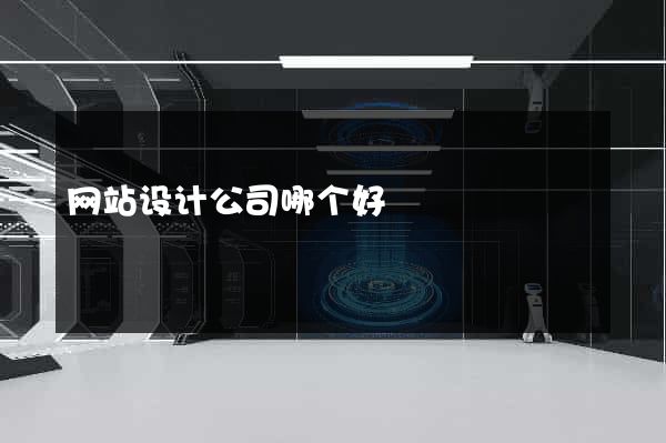 网站设计公司哪个好