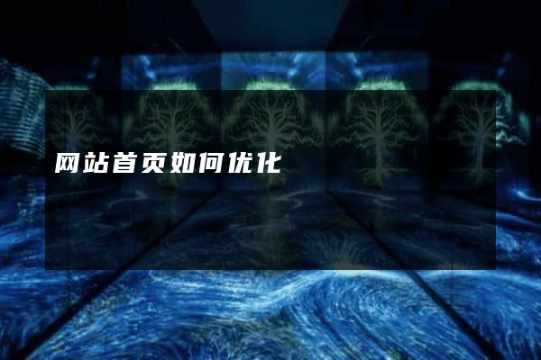 网站首页如何优化