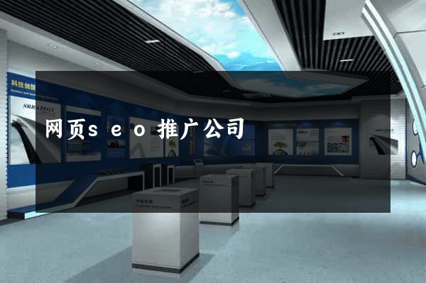 网页seo推广公司