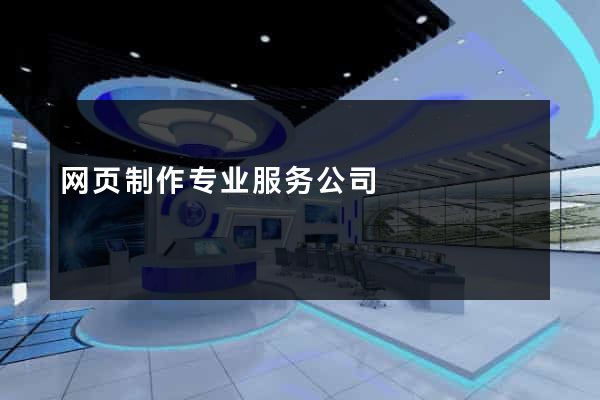 网页制作专业服务公司