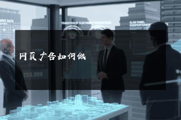 网页广告如何做