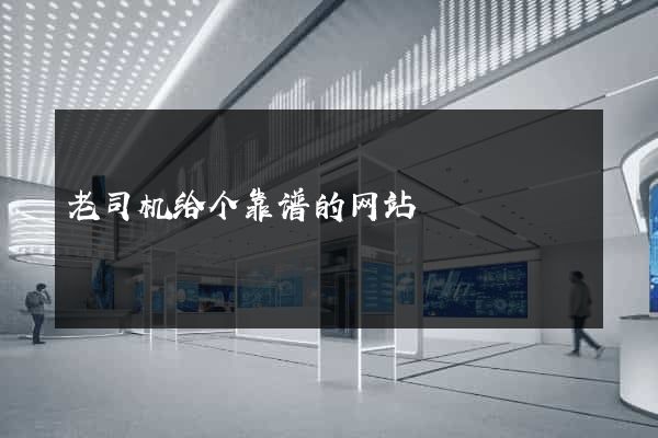 老司机给个靠谱的网站