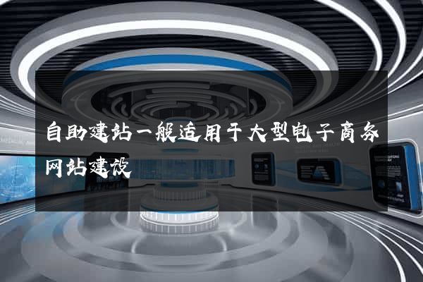 自助建站一般适用于大型电子商务网站建设