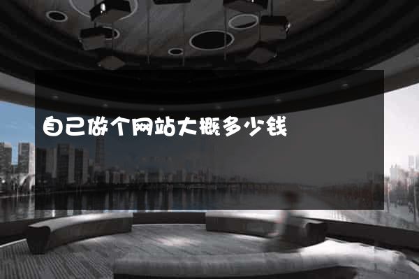 自己做个网站大概多少钱