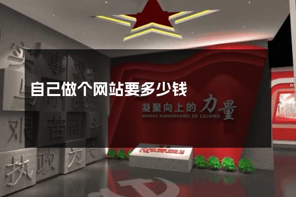 自己做个网站要多少钱