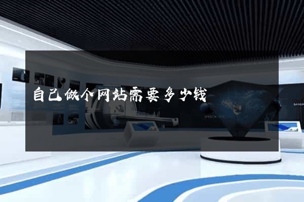 自己做个网站需要多少钱