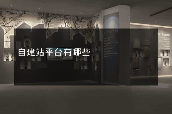自建站平台有哪些