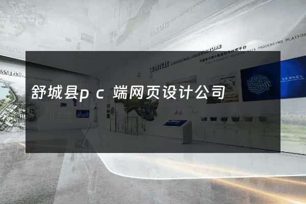 舒城县pc端网页设计公司