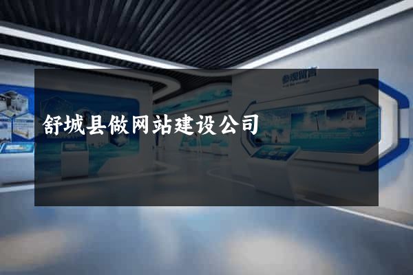 舒城县做网站建设公司