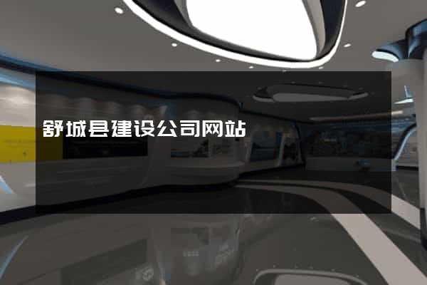 舒城县建设公司网站