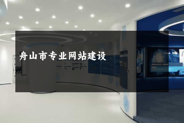 舟山市专业网站建设