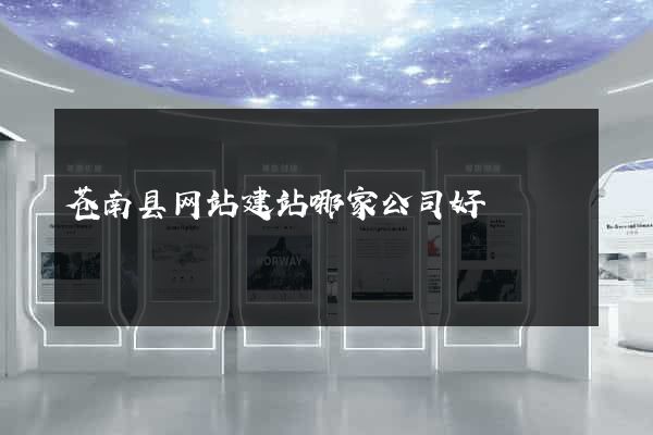 苍南县网站建站哪家公司好