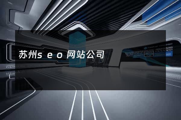 苏州seo网站公司