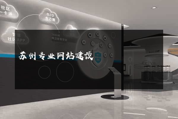 苏州专业网站建设