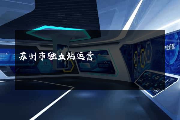 苏州市独立站运营