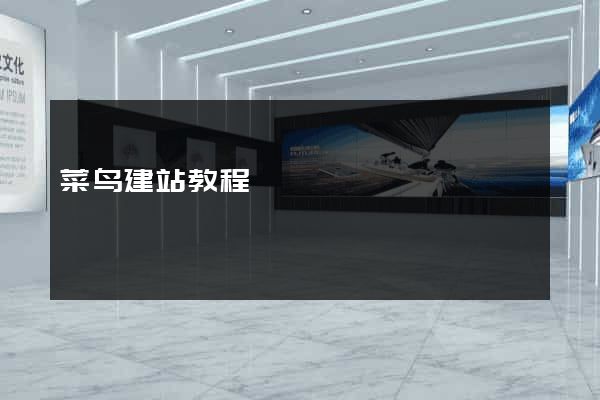 菜鸟建站教程