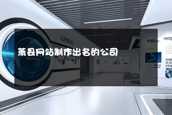 萧县网站制作出名的公司