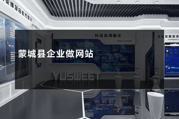 蒙城县企业做网站