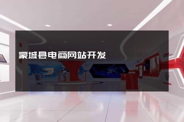 蒙城县电商网站开发