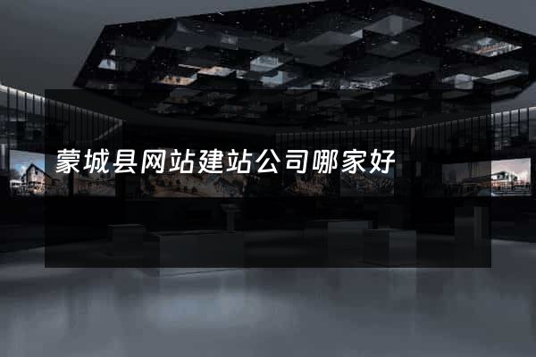 蒙城县网站建站公司哪家好
