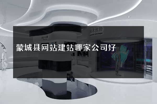 蒙城县网站建站哪家公司好