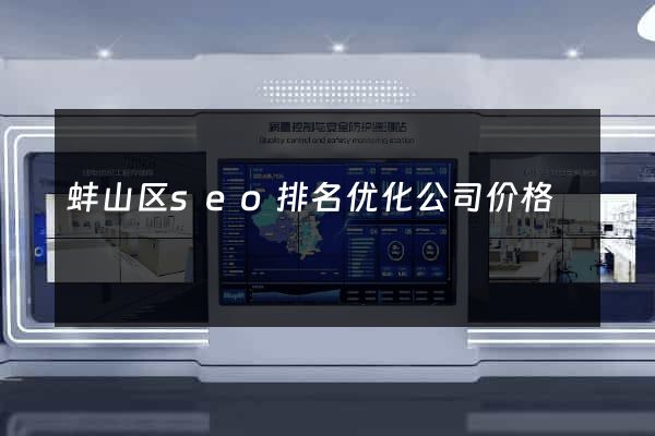 蚌山区seo排名优化公司价格