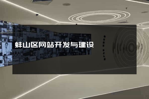 蚌山区网站开发与建设