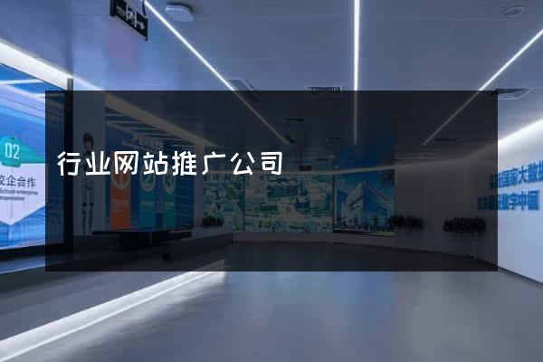 行业网站推广公司
