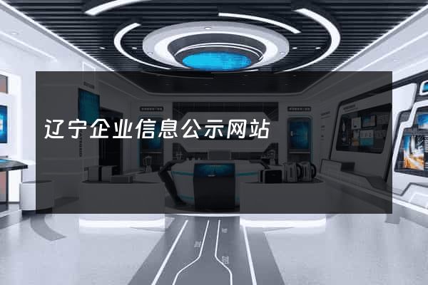 辽宁企业信息公示网站