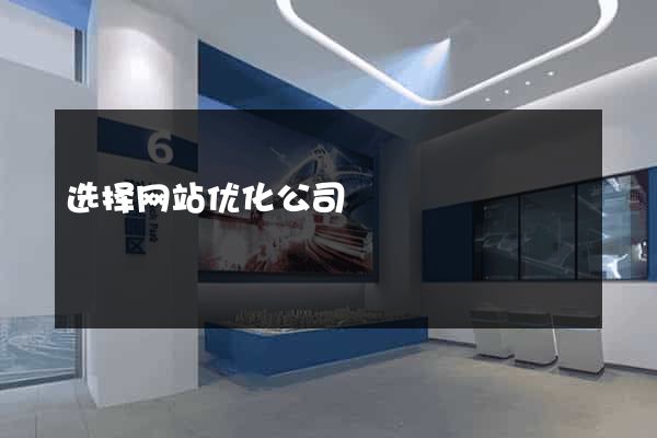 选择网站优化公司