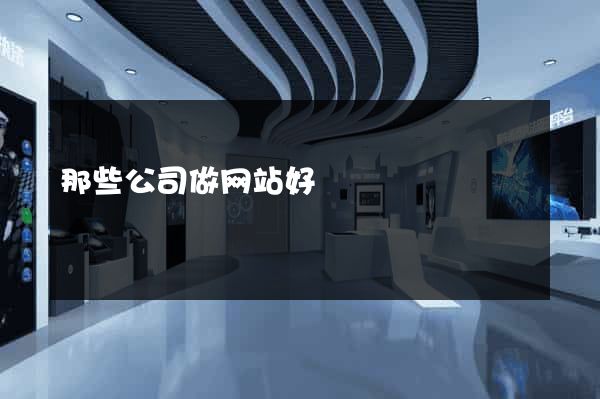 那些公司做网站好