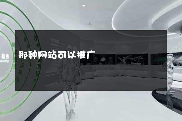 那种网站可以推广