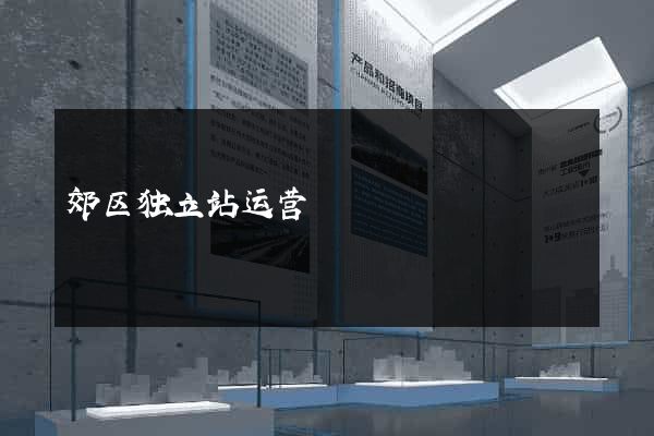 郊区独立站运营