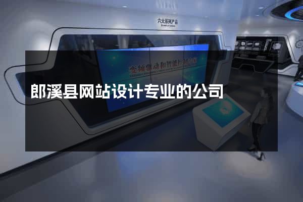 郎溪县网站设计专业的公司