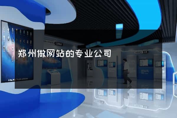 郑州做网站的专业公司