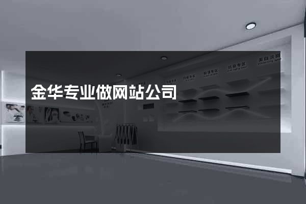 金华专业做网站公司