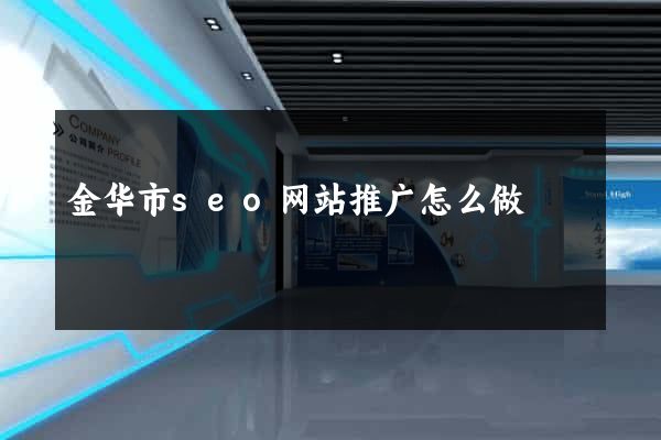 金华市seo网站推广怎么做