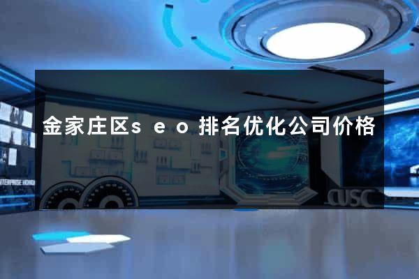 金家庄区seo排名优化公司价格