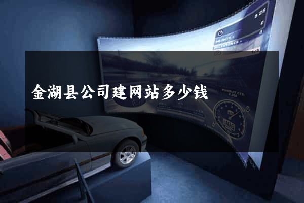 金湖县公司建网站多少钱