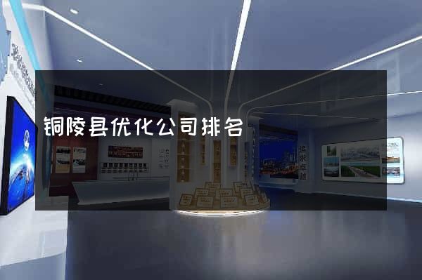 铜陵县优化公司排名