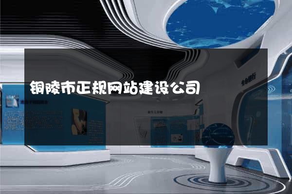 铜陵市正规网站建设公司