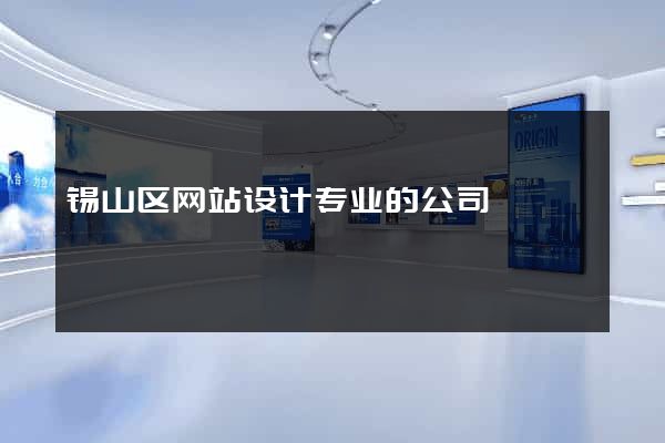 锡山区网站设计专业的公司
