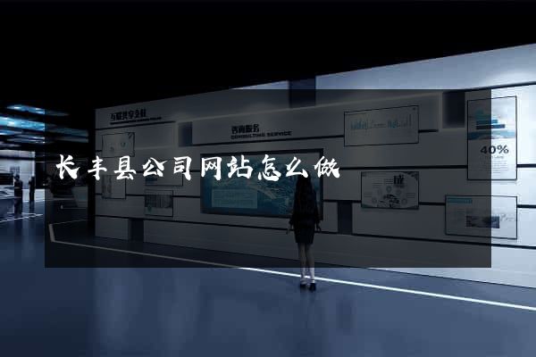 长丰县公司网站怎么做