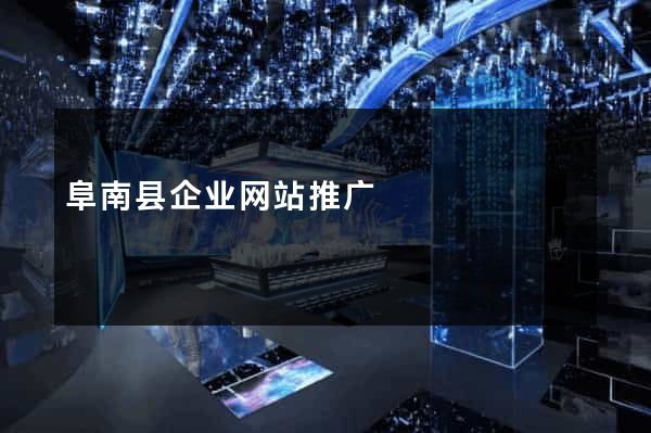 阜南县企业网站推广