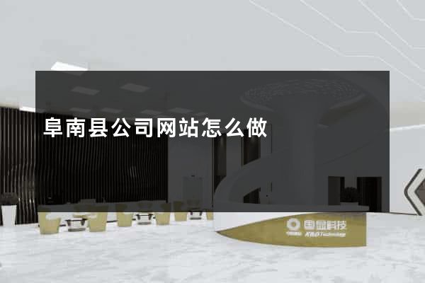 阜南县公司网站怎么做