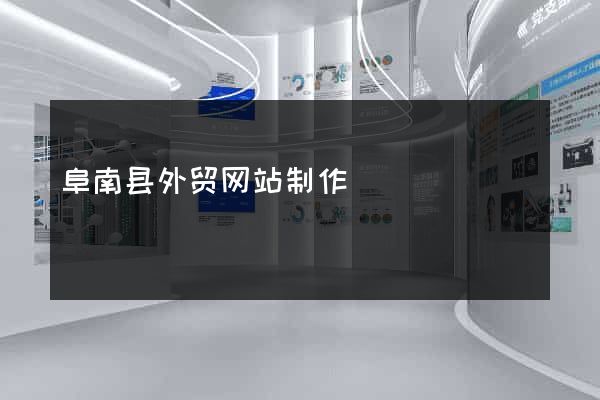 阜南县外贸网站制作